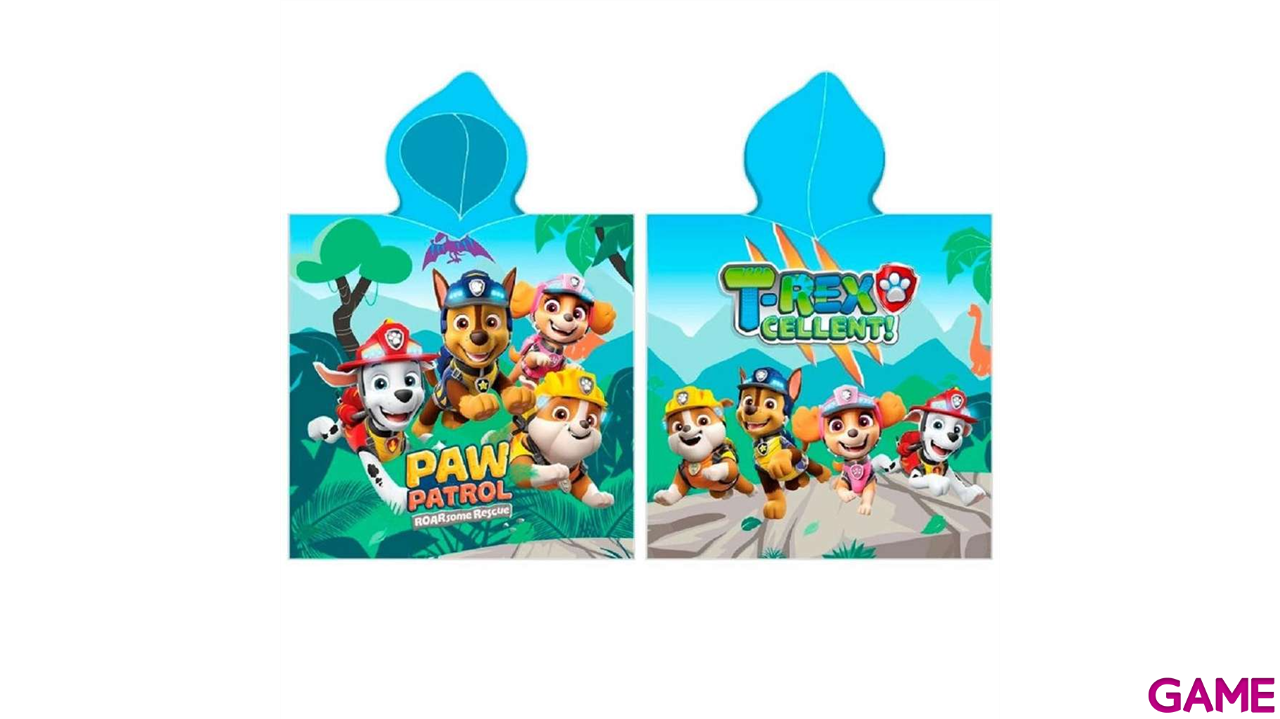 Poncho toalla T-Rex Cellent Patrulla Canina Paw Patrol microfibra-0