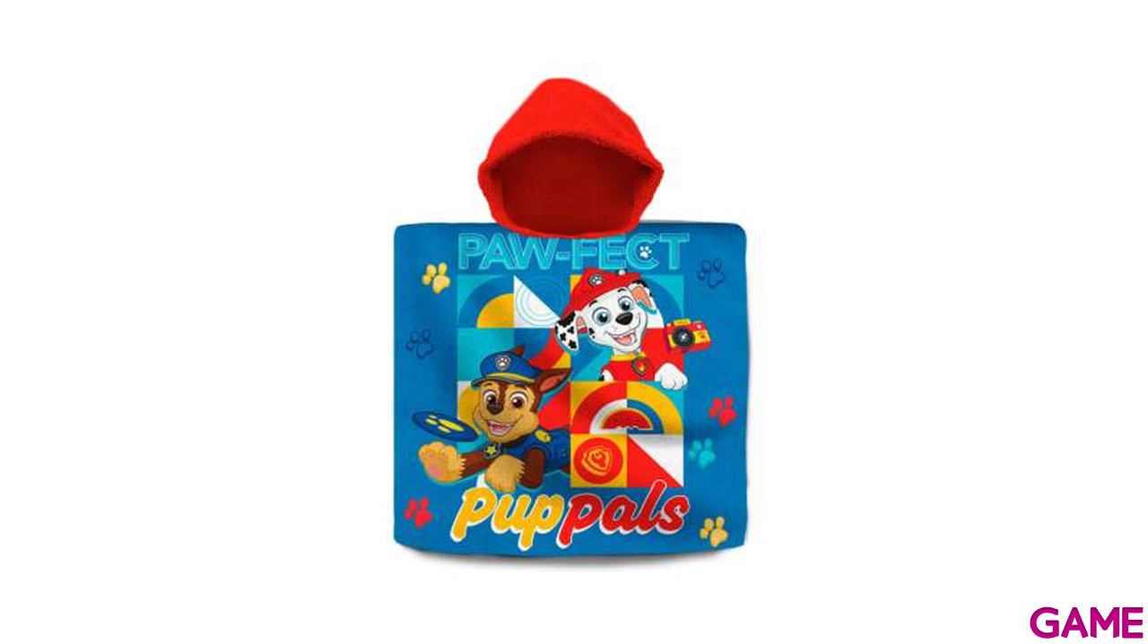 Poncho toalla Patrulla Canina Paw Patrol algodon-0