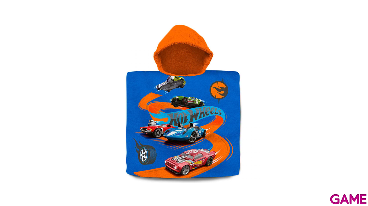 Poncho toalla Hot Wheels algodon-0
