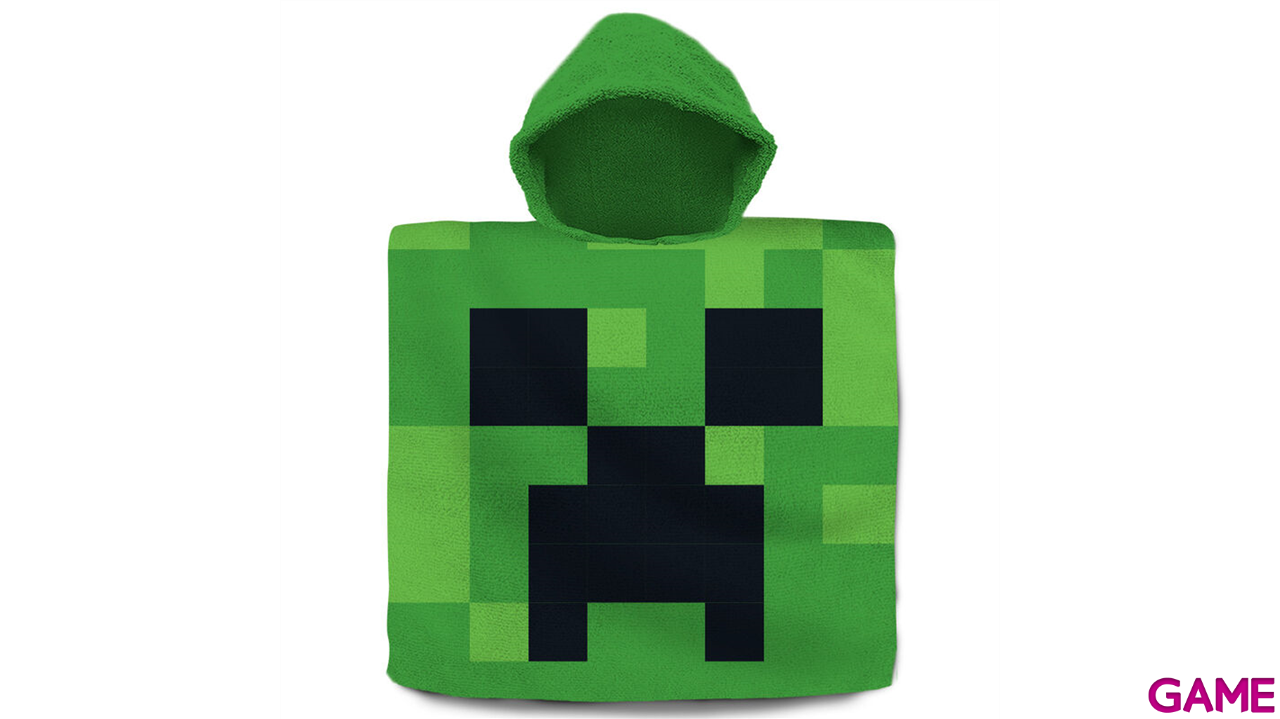 Poncho toalla Minecraft algodon-0