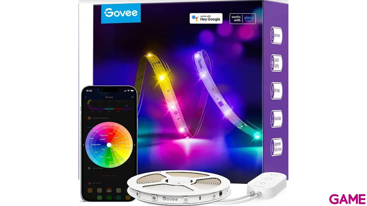 Govee Tira LED RGBIC Smart WIFI+BT 5m - Iluminacion-3
