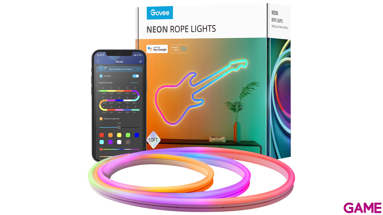 Govee Tira LED Neon Rope Light RGBIC WIFI-BT 3m - Iluminacion-1
