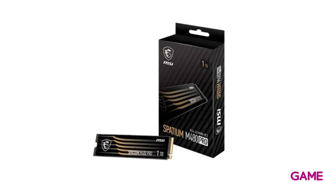 MSI Spatium M480 Pro 1TB PCIe 4.0 NVMe M.2 3D NAND - Disco Duro-0