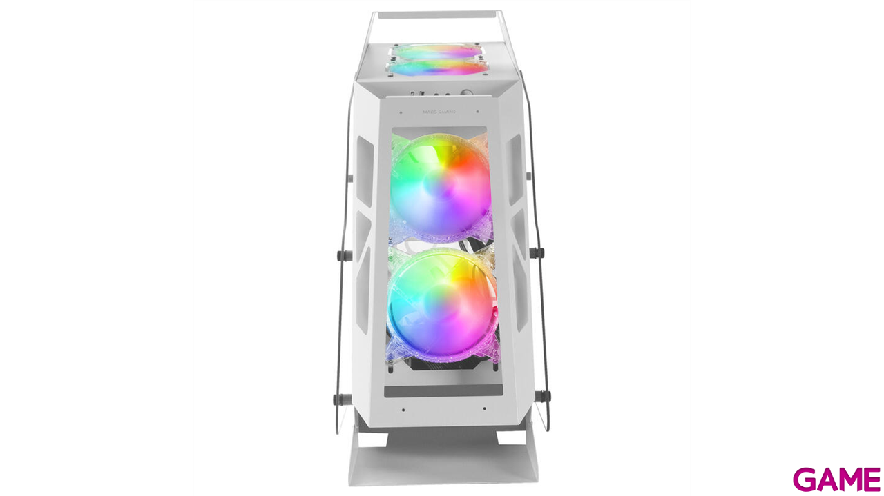 Mars Gaming MC61 Compacta Micro-ATX 4xVentilador 12cm ARGB Chroma Blanco - Caja Ordenador-5