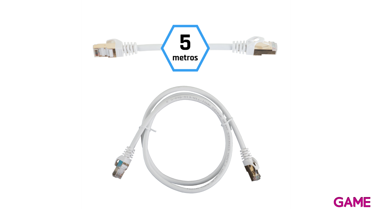 iggual Latiguillo Red CAT7 SFTP LSZH 5 metros blanco - Cable-4