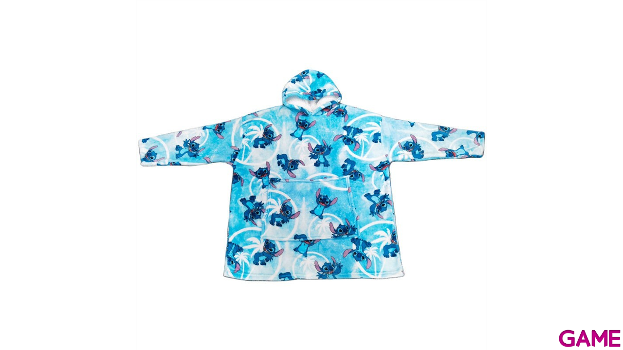 Bata sudadera oversize Stitch Disney coral infantil-0