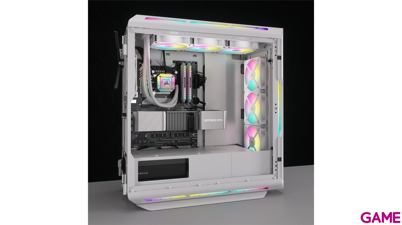 Corsair AR120 Slim Series AF120 iCUE ARGB Blanco - Ventilador Caja-0