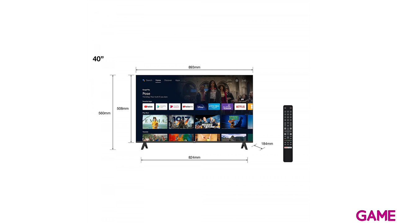TCL S54 Series 40S5400A 40´´ - LED - Full HD - Smart TV - WIFI - Televisor-4