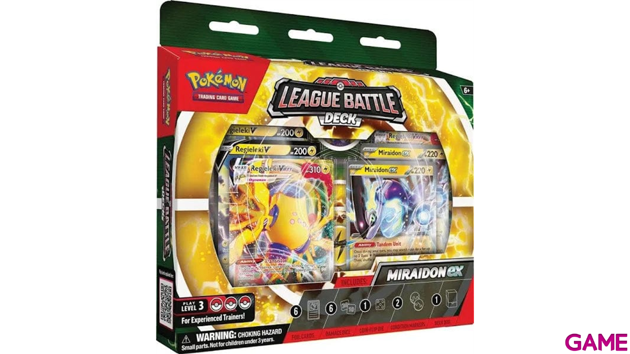Estuche juego cartas coleccionables Mazo de Batalla de la Liga Pokemon ingles-0