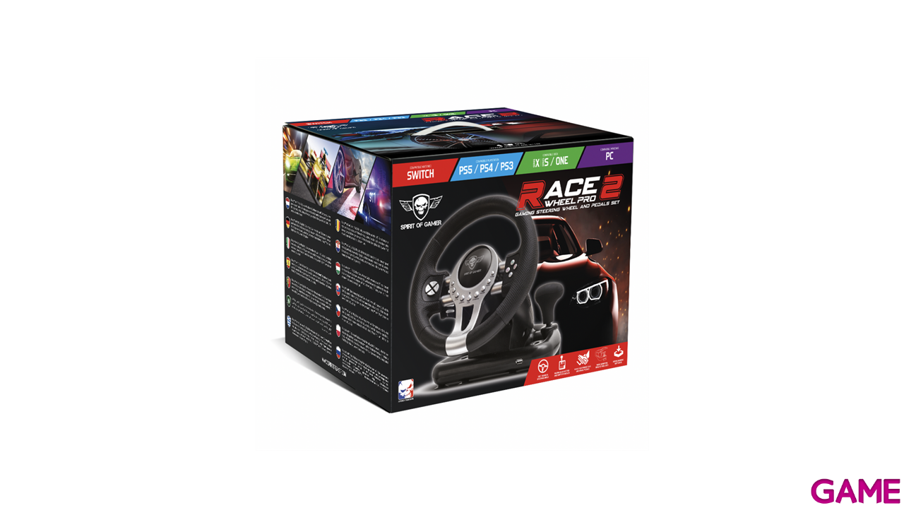 Volante + Pedales Spirit of Gamer Race Wheel Pro 2-1