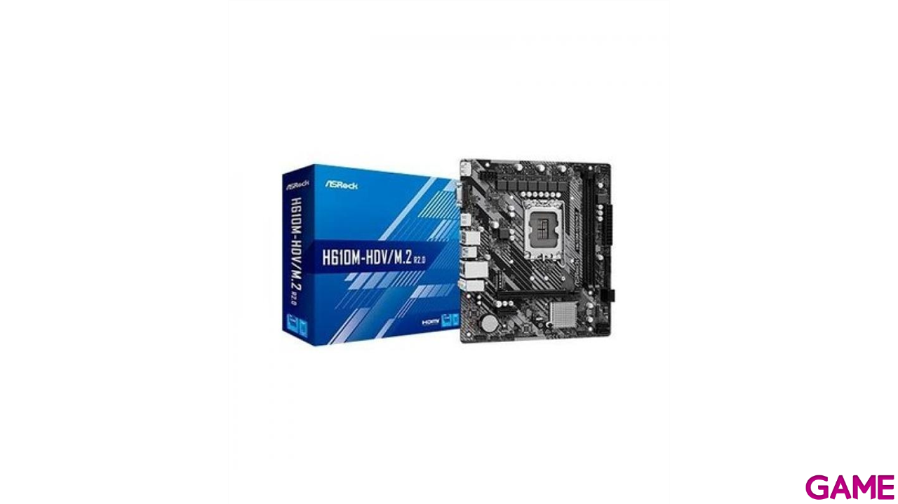 Asrock 1700 H610M-HDV M2 R20 90-MXBJH0-A0UAYZ - Placa Base-0