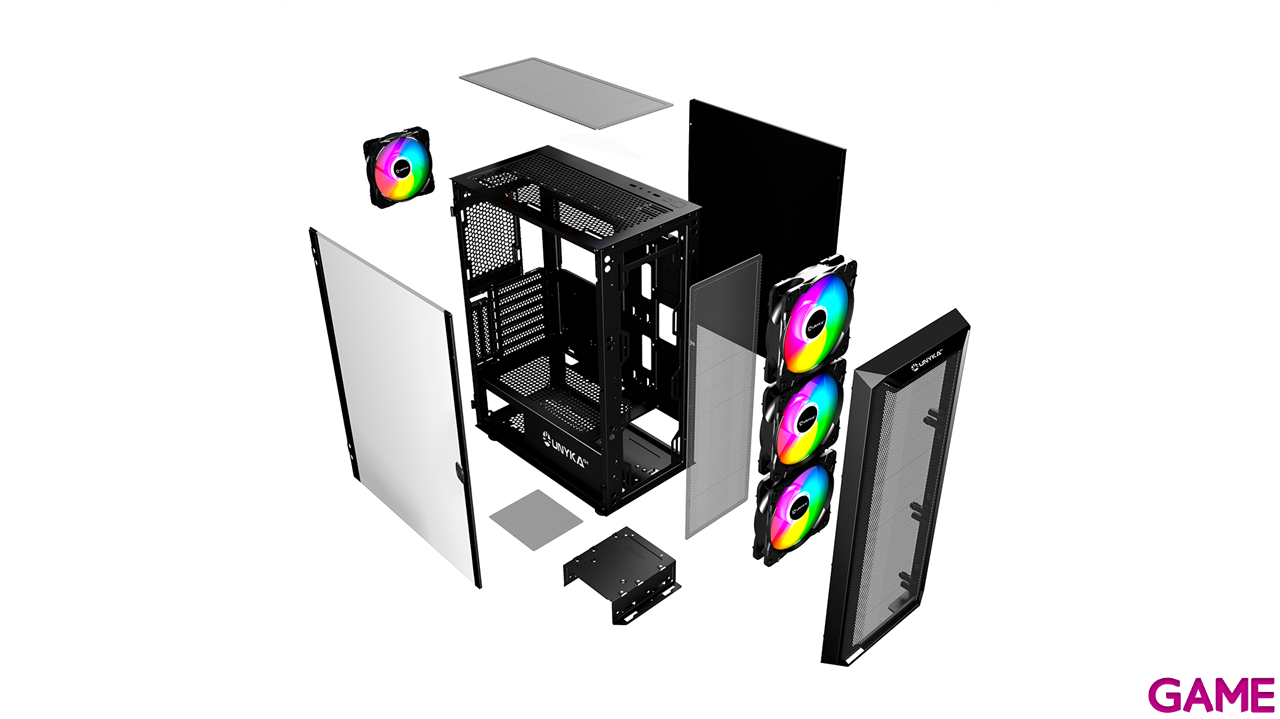 Unykach ATX Armor 3GEN USB Type C 3.1 Torre Negro - Caja Ordenador-4