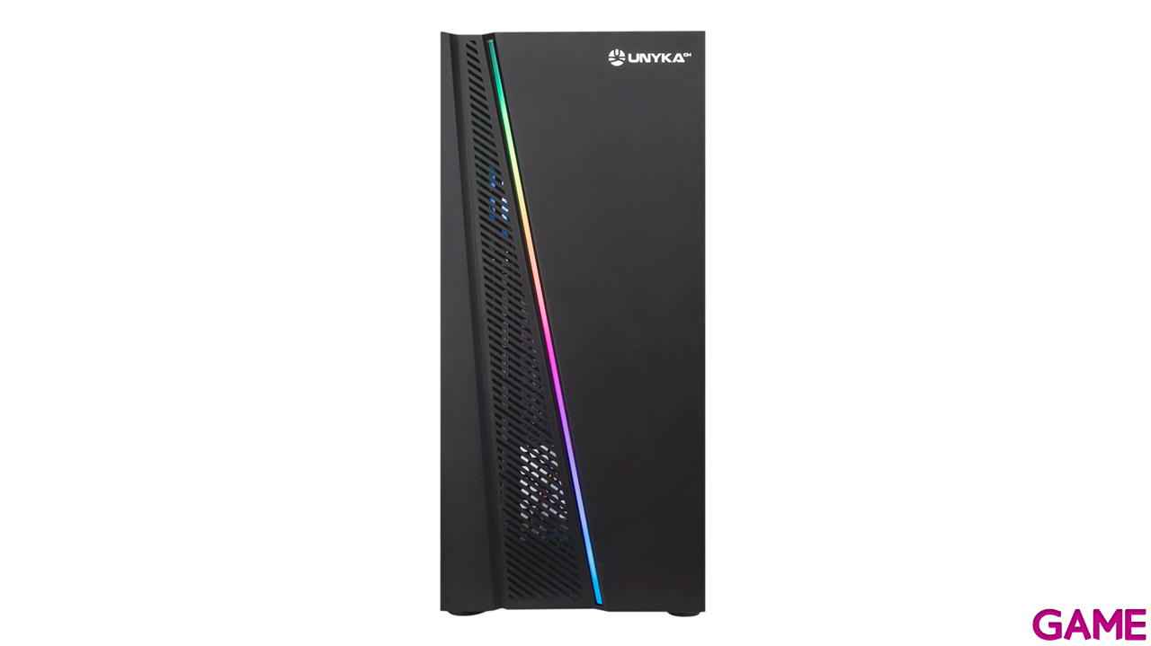 Unykach ATX Glayze Black Torre Negro - Caja Ordenador-1