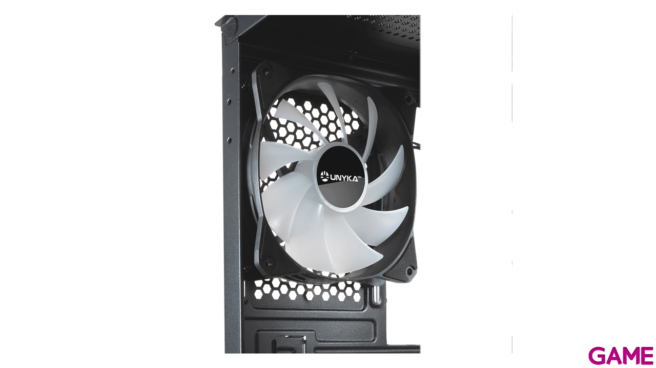 Unykach ATX Glayze Black Torre Negro - Caja Ordenador-3