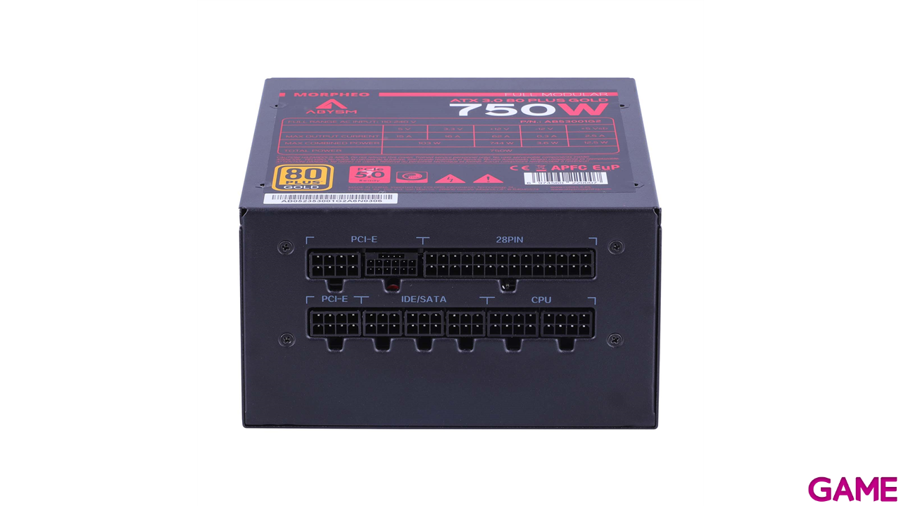 ABYSM Morphep G2 ATX 750W 20+4 pin ATX Negro - Fuente Alimentacion-0