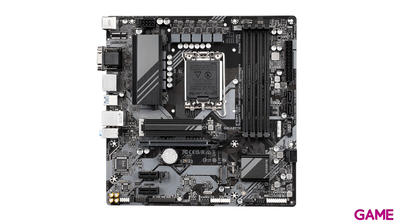 Gigabyte B760M DS3H Intel B760 Express LGA 1700 micro ATX - Placa Base-1