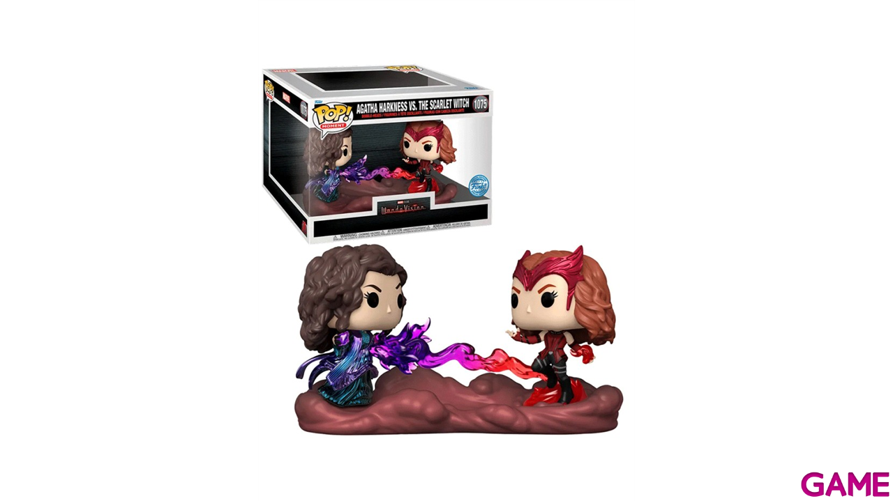 Figura POP Moment Marvel WandaVision Agatha Harkness Vs The Scarlet Witch Exclusive-1