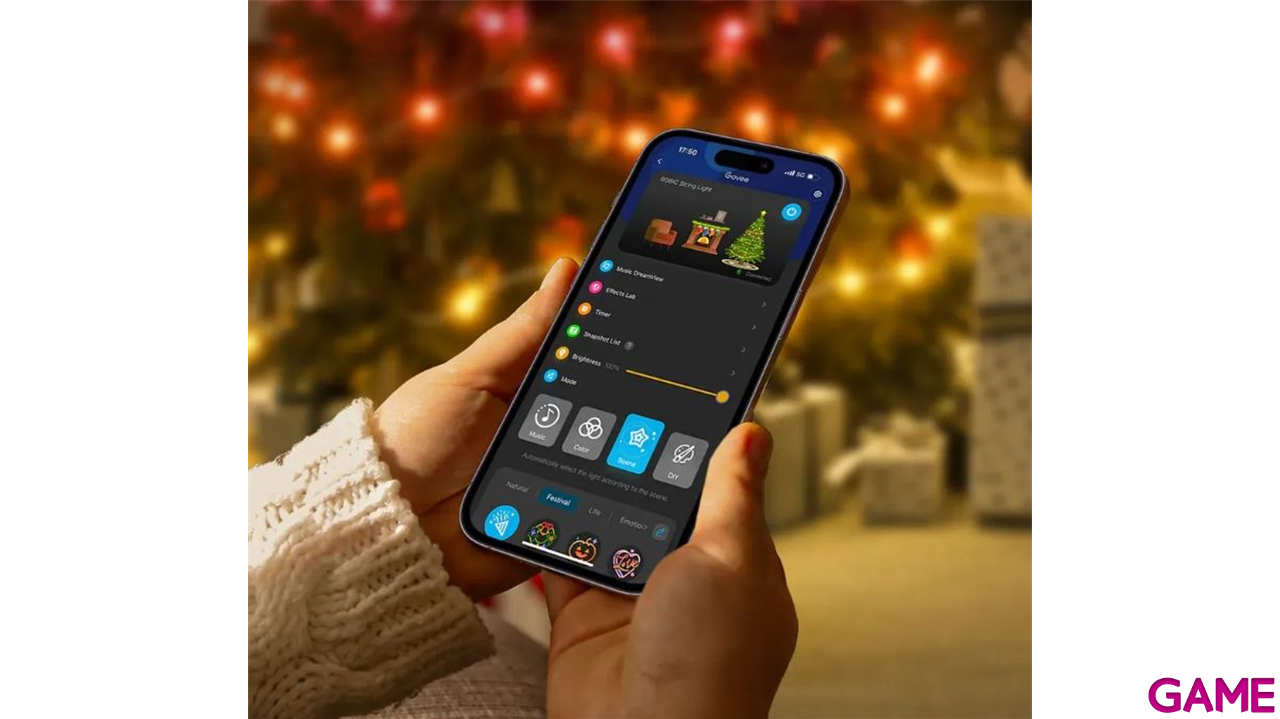 Govee H70C13D1 Luces Navidad RGBIC WIFI BT 10m - Iluminacion-0