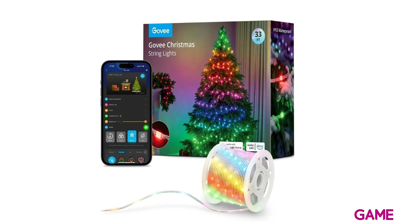 Govee H70C13D1 Luces Navidad RGBIC WIFI BT 10m - Iluminacion-1