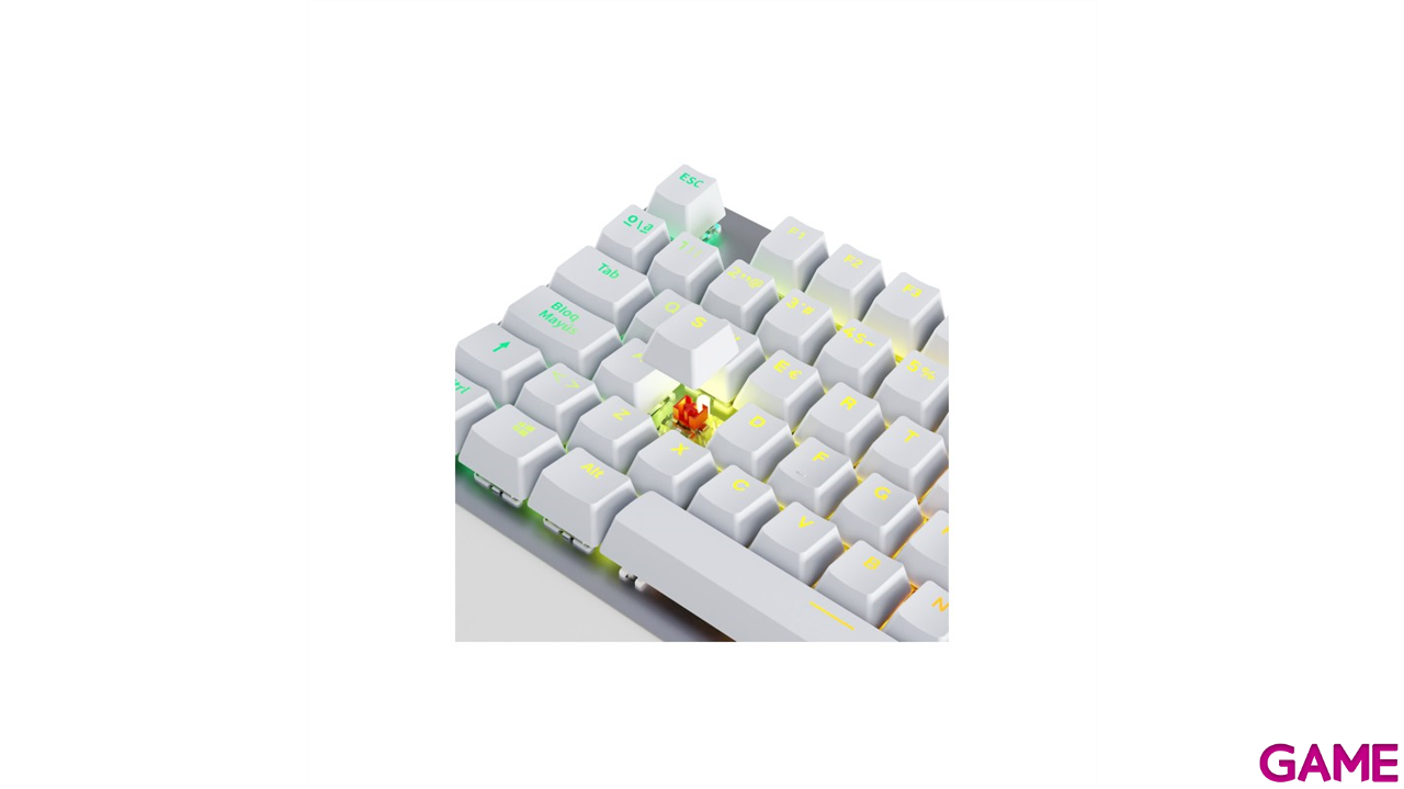 Newskill Gaming NS-KB-SERIKEV2 teclado USB QWERTY Español Blanco-3