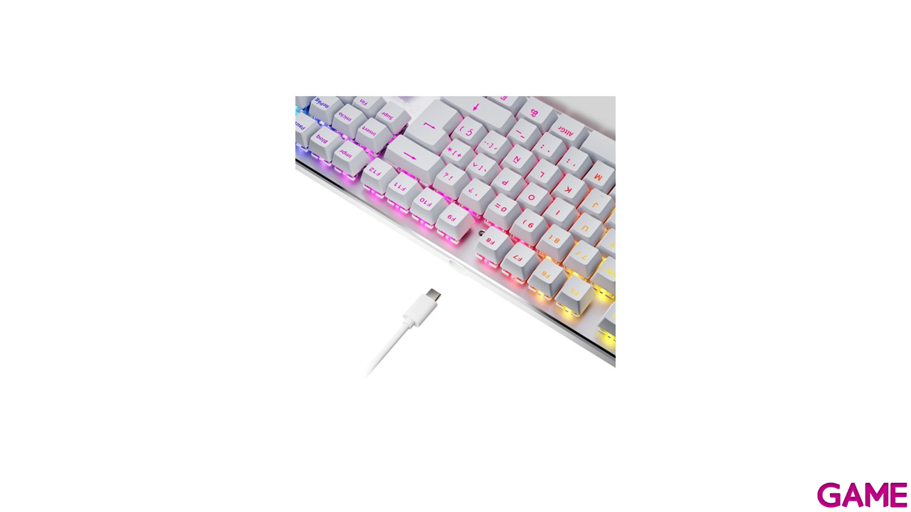 Newskill Gaming NS-KB-SERIKEV2 teclado USB QWERTY Español Blanco-4