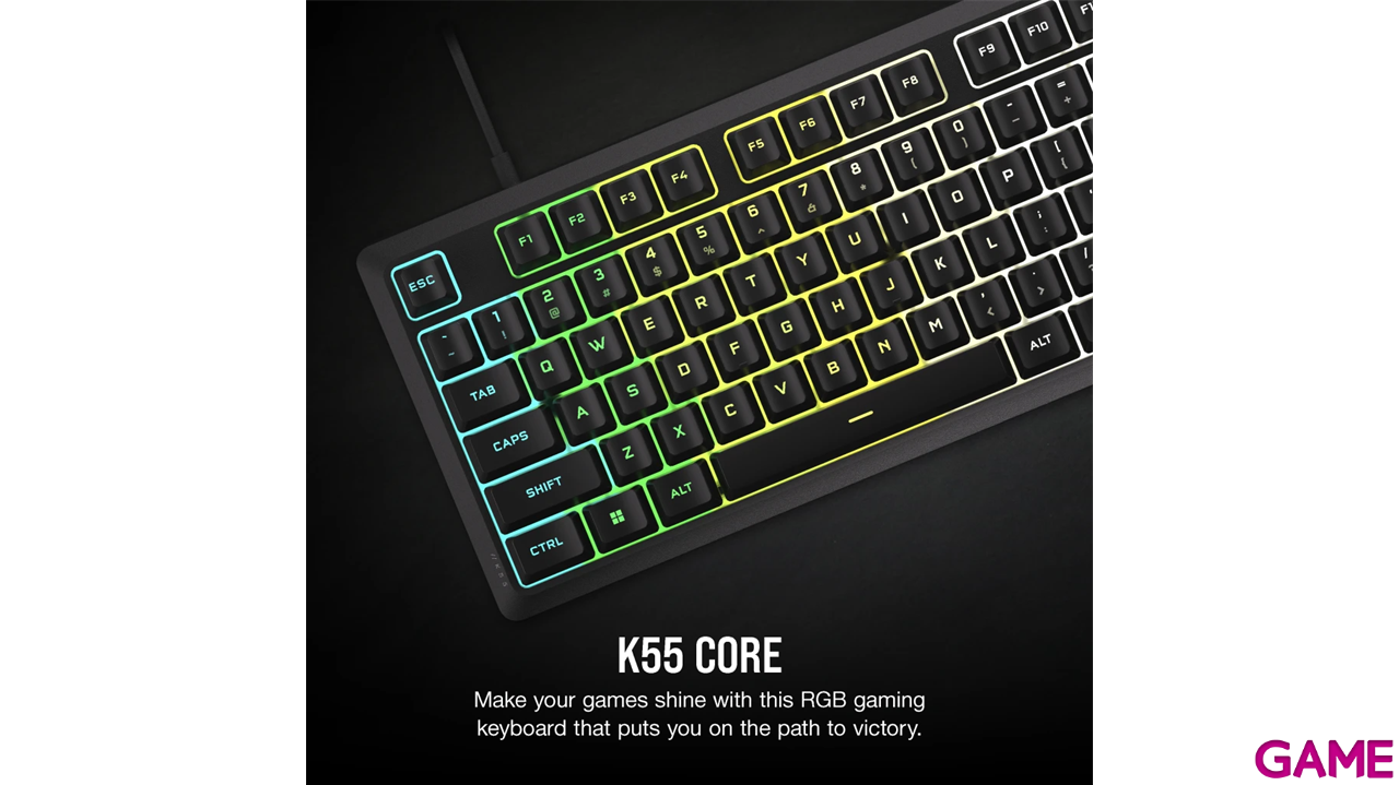 Corsair K55 Core RGB Membrana Negro Spanish Layout - Teclado Gaming-7