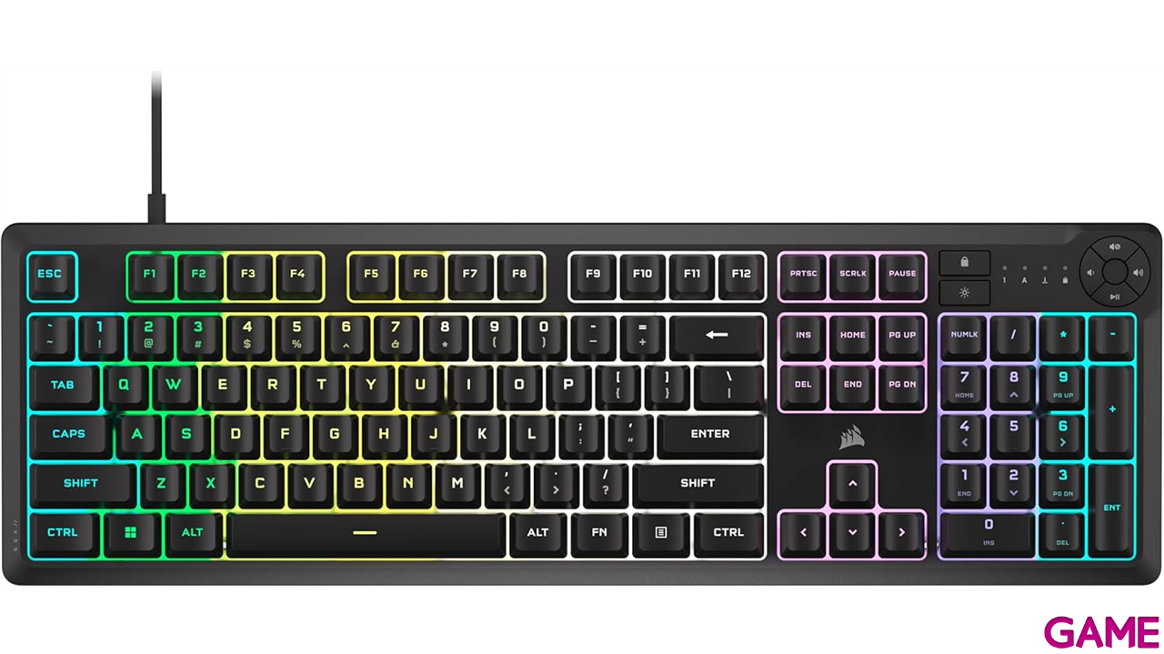 Corsair K55 Core RGB Membrana Negro Spanish Layout - Teclado Gaming-0