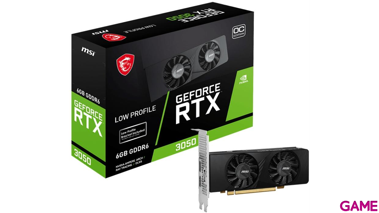MSI GeForce RTX 3050 LP OC 6GB GDDR6 - Tarjeta Grafica Gaming-0