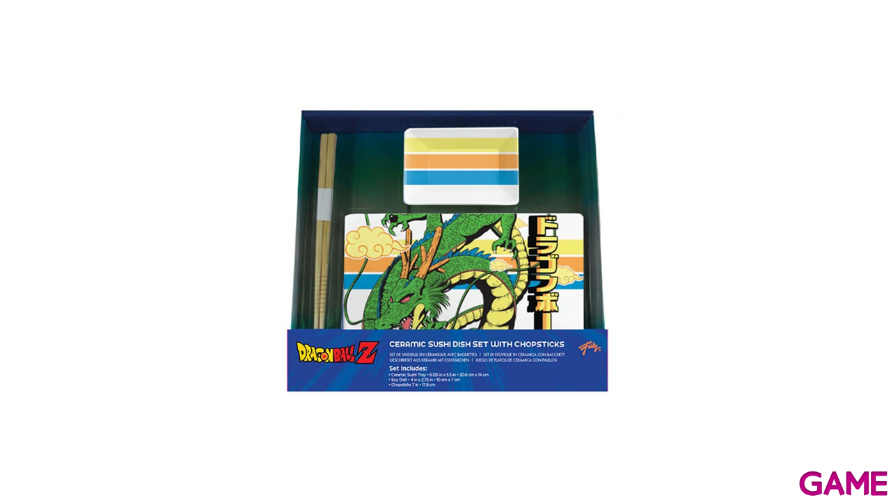 Set de ceramica con palillos para Sushi Dragon Ball Z  Shenron-0
