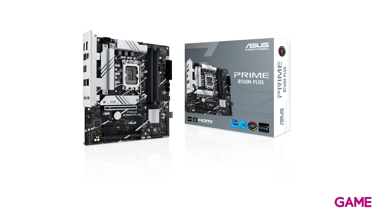 PLACA ASUS PRIME B760M-PLUS,INTEL,1700,B760,4DDR5,128GB,HDMI+DP,4SATA+2M.2,5USB 3.2+1USB-C,2.5GB,MATX-0