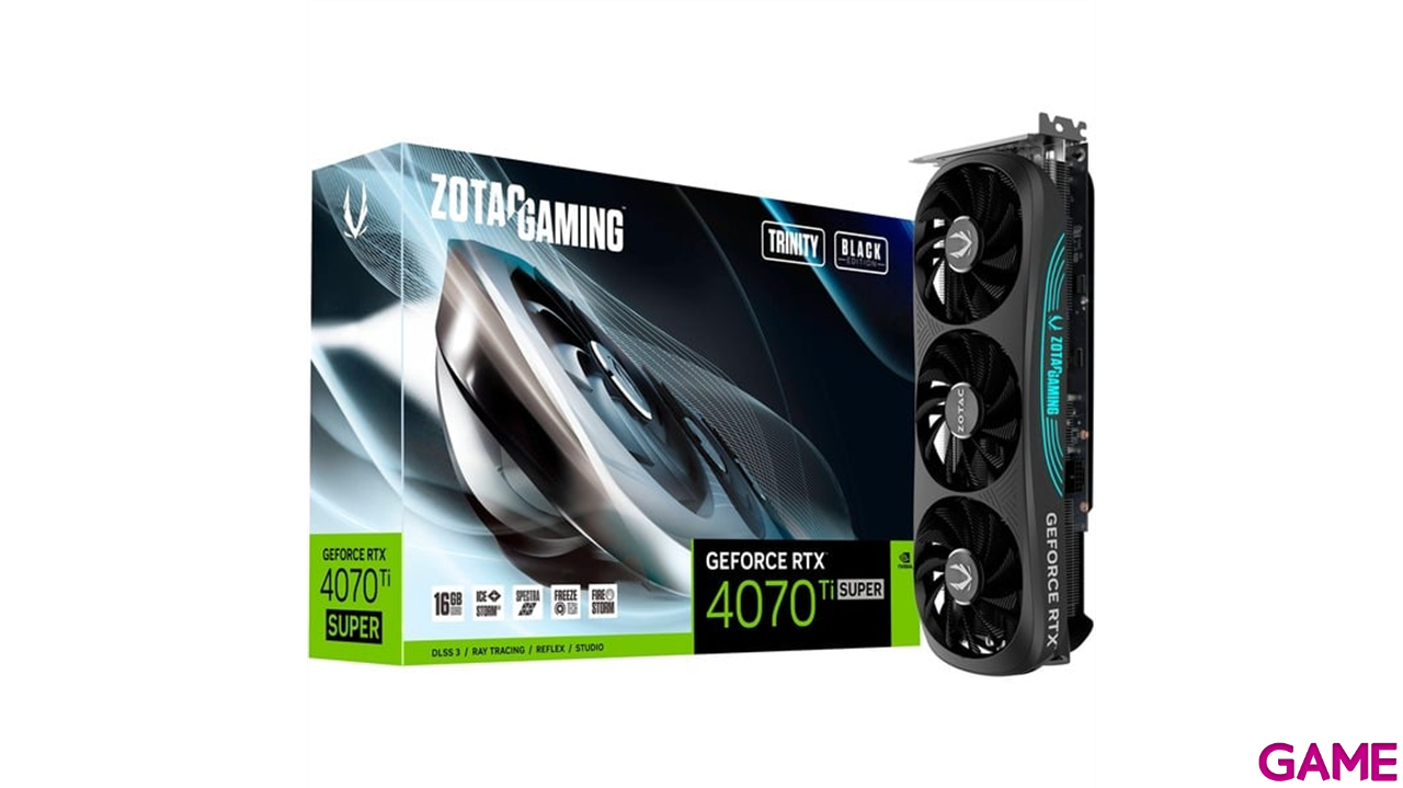 Zotac GeForce RTX 4070 TI Super Trinity OC 16GB GDDR6 Black Edition - Tarjeta Grafica Gaming-1