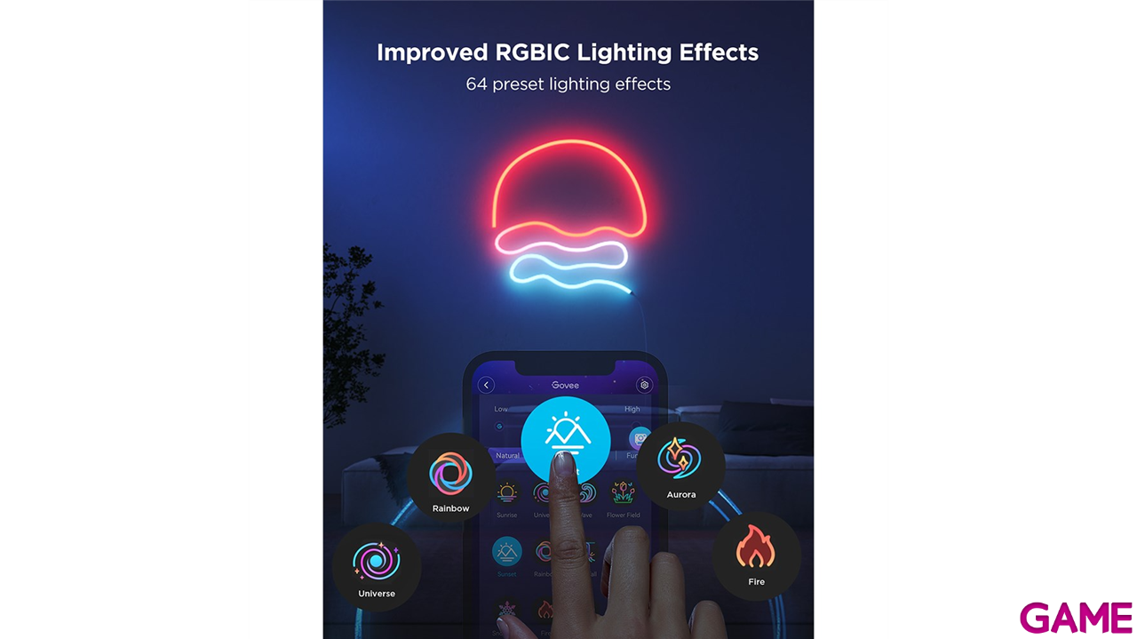 Govee H61D3301 Tira LED Neon Rope 2 3m - Iluminacion-3