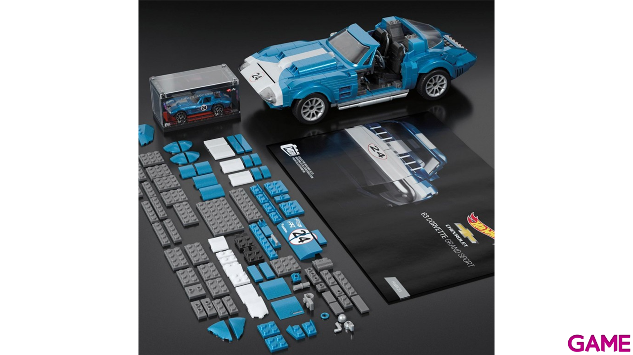 Juego de construccion MEGA Hot Wheels Coche Corvette Grand Sport del 63-4
