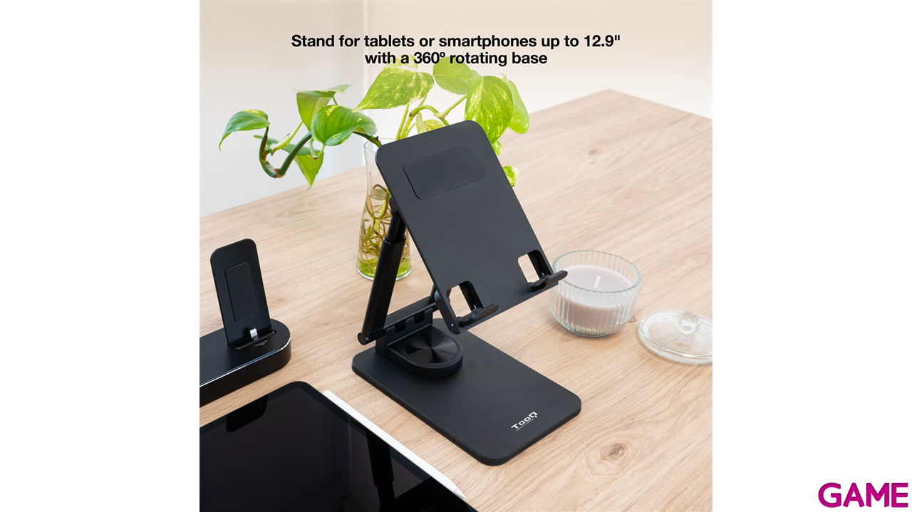 TooQ Soporte de Sobremesa Ajustable para Movil o Tablet de hasta 12,9”-0