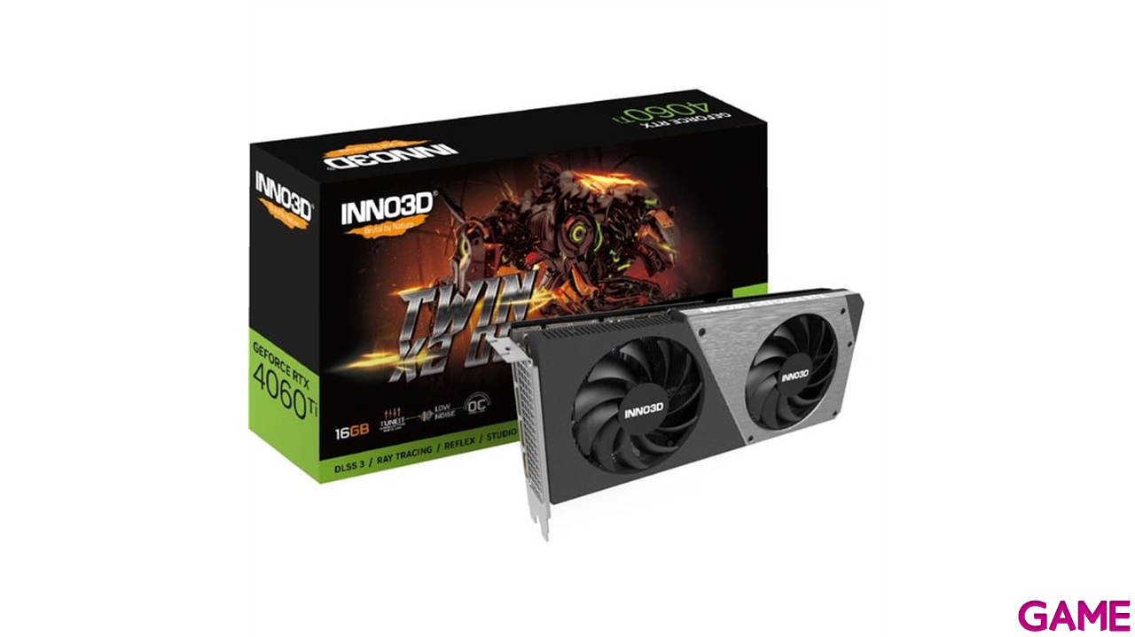 Inno3D GeForce RTX 4060TI Twin X2 OC 16GB GDDR6 - Tarjeta Grafica Gaming-0