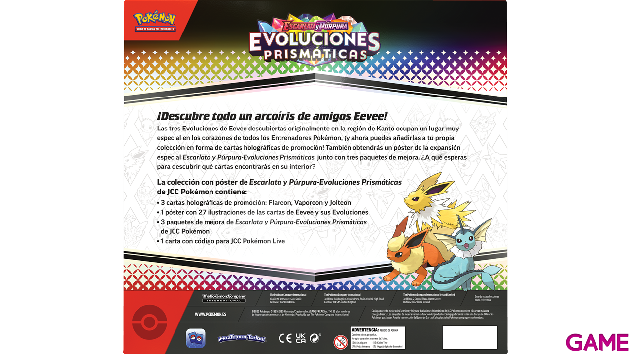 Pack de cartas con poster Pokemon Escarlata y Púrpura Evoluciones Prismáticas (Castellano)-3