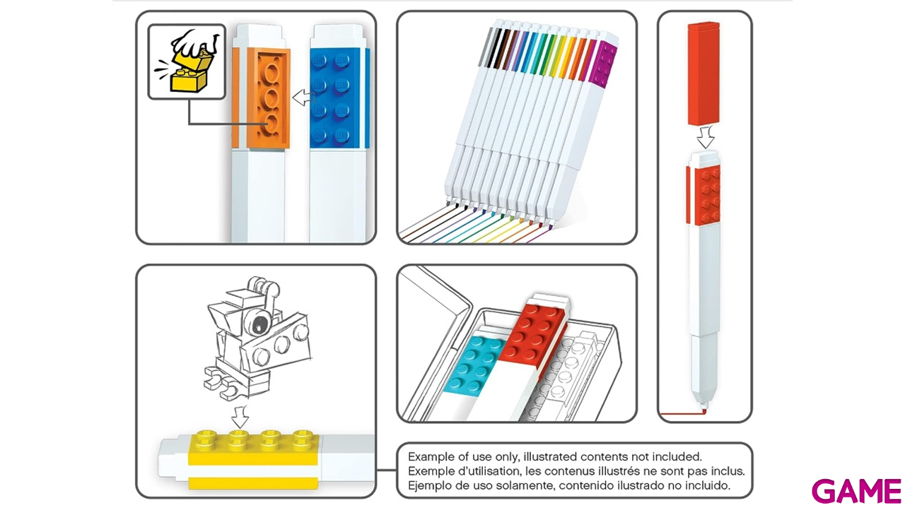 Set 12 Piezas de Marcadores LEGO-2