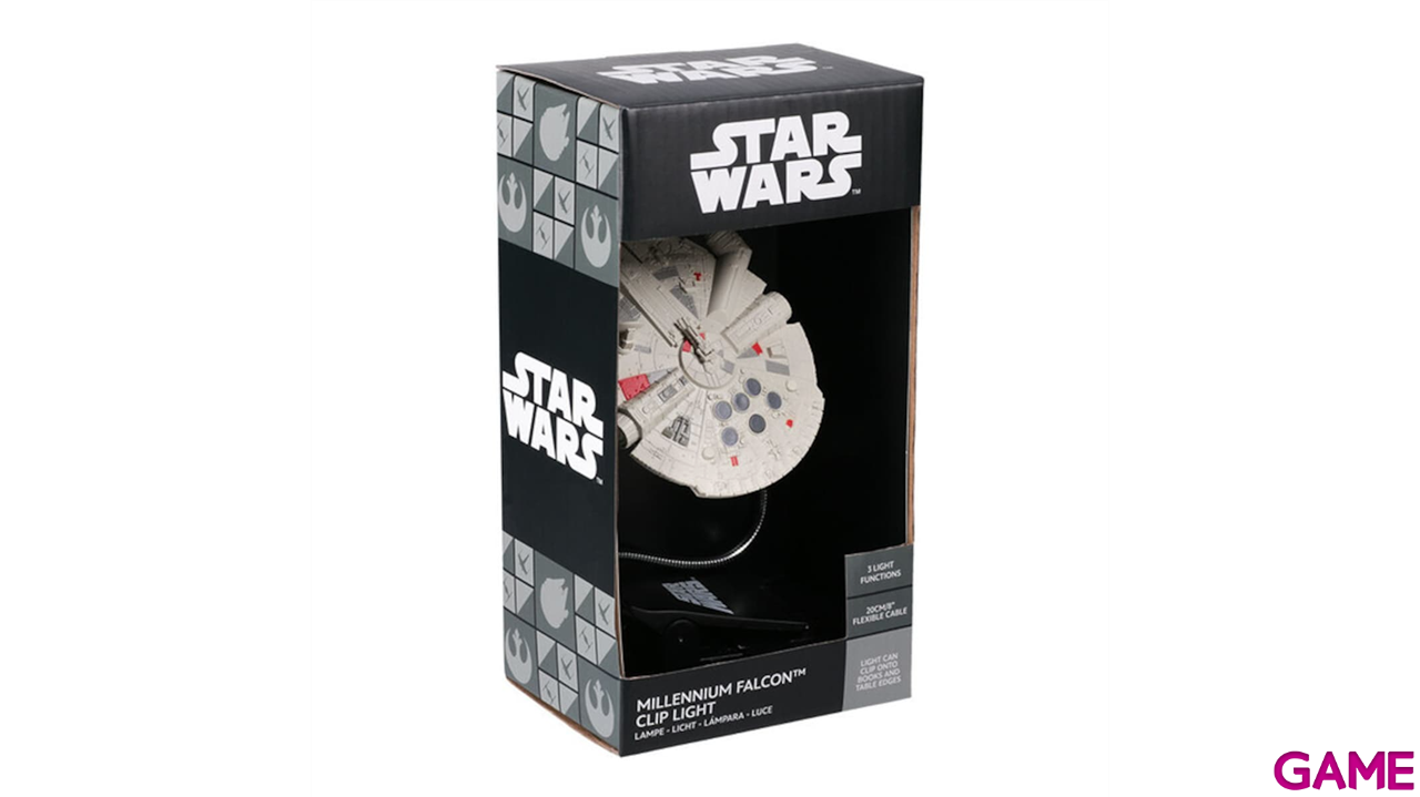 Lampara para libro Halcon Milenario Star Wars 20cm-3