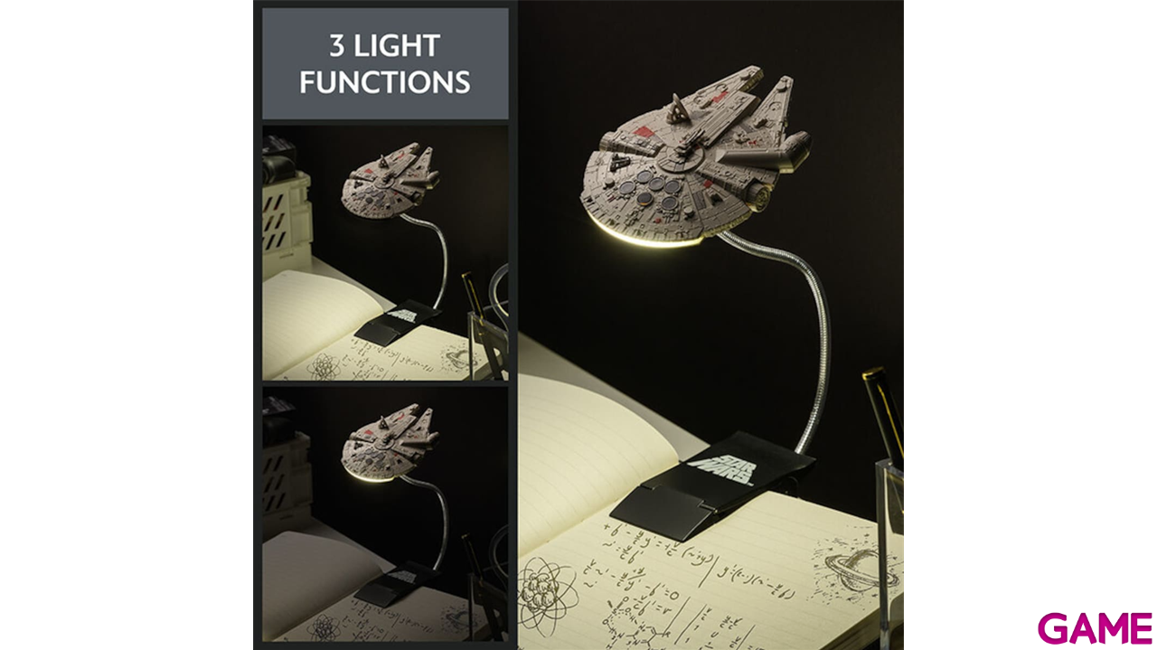 Lampara para libro Halcon Milenario Star Wars 20cm-5