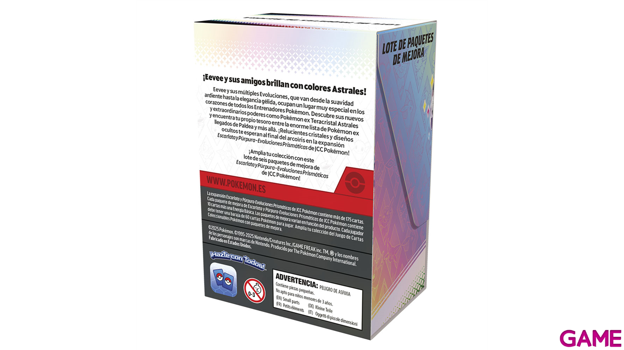 Pack de cartas Booster Bundle Pokemon Escarlata y Púrpura Evoluciones Prismáticas (Castellano)-1