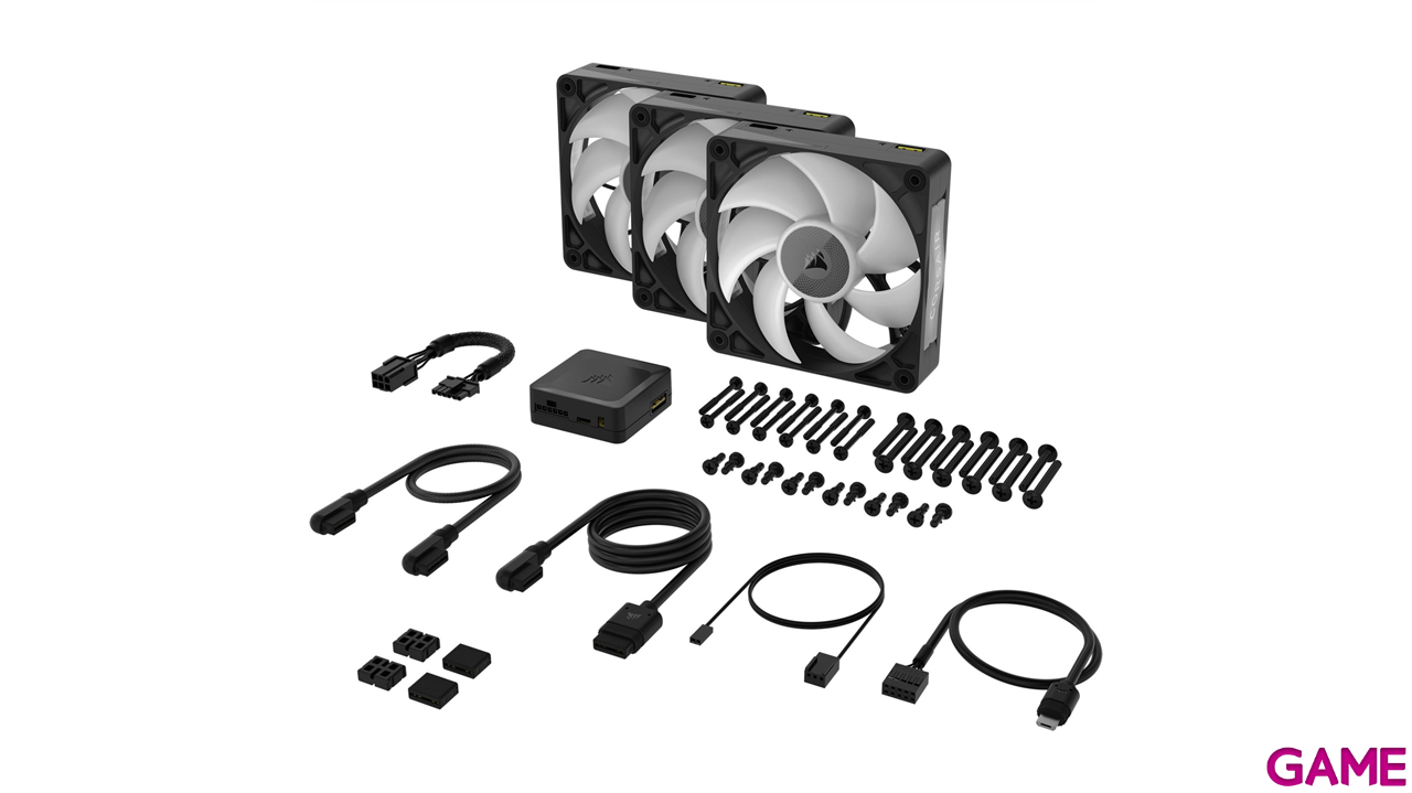 VENTILADOR CAJA CORSAIR RX RGB MAX Series, iCUE LINK RX120 RGB MAX, 120mm RGB Fan, Triple Fan Kit CO-9051034-WW-1