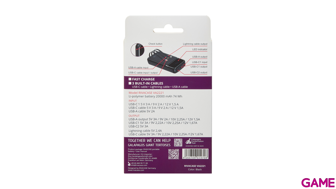 RIVACASE Powerbank VA2006 (5000 mAh) Black-1