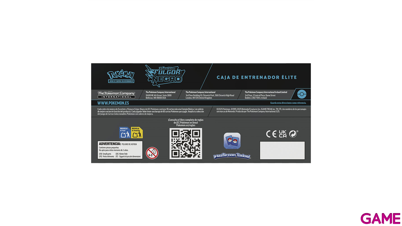 Caja de Entrenador Élite Pokemon Escarlata y Púrpura: Fulgor Negro y Llama Blanca-1