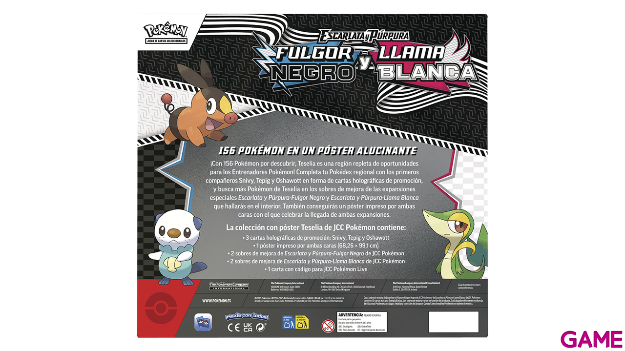 Caja Poster Pokemon TCG Escarlata y Púrpura: Fulgor Negro y Llama Blanca-1
