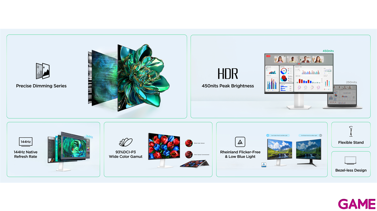 TCL 25G54 25´´ - MiniLED - Full HD - 144Hz - Monitor Gaming-8