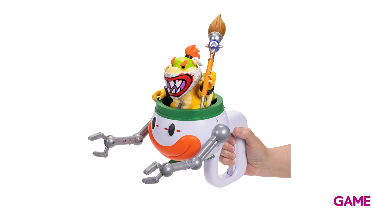 Pack Vehículo Super Mario Galaxy - Clown Car con Funciones y Figura Bowser Premium de 13 cm-11