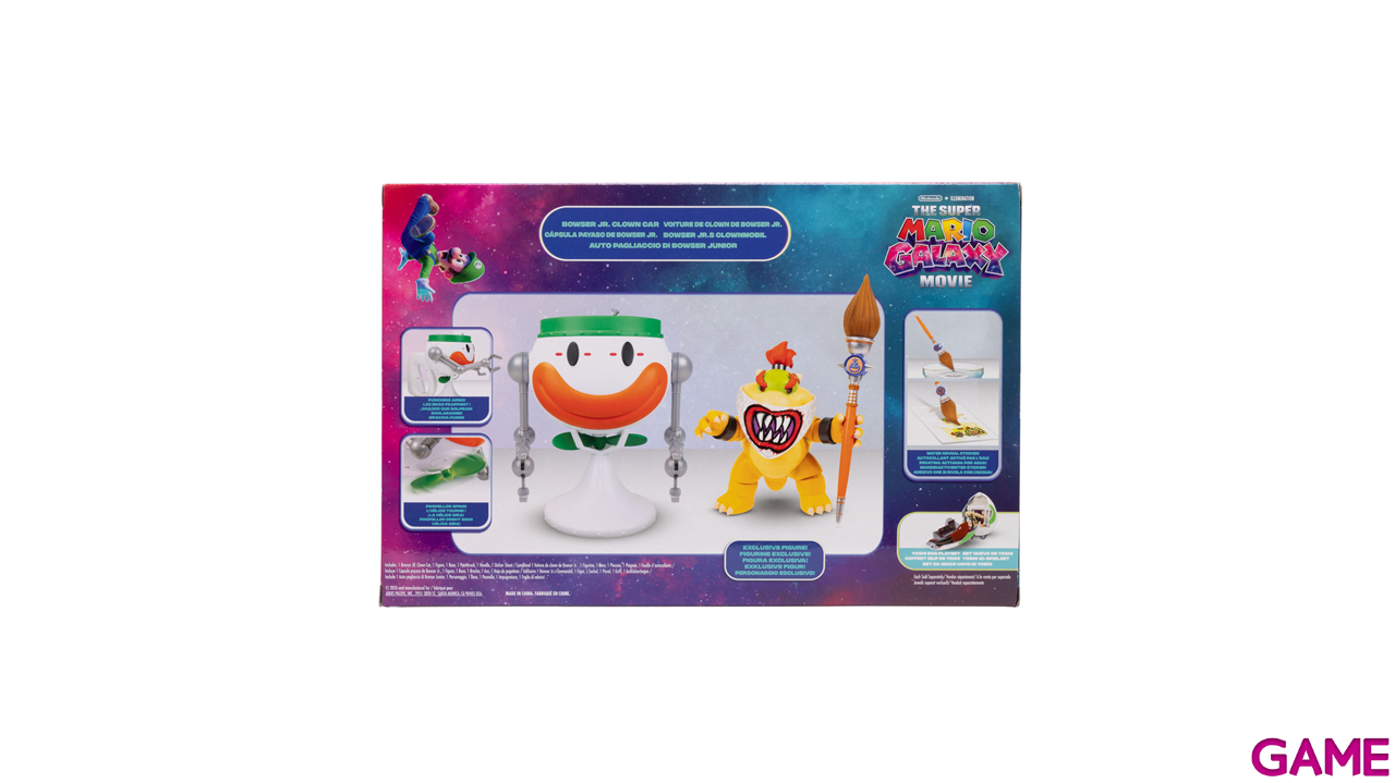 Pack Vehículo Super Mario Galaxy - Clown Car con Funciones y Figura Bowser Premium de 13 cm-12
