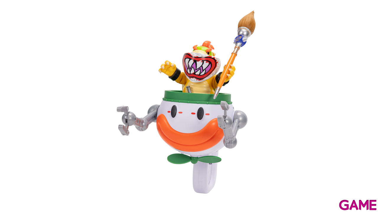 Pack Vehículo Super Mario Galaxy - Clown Car con Funciones y Figura Bowser Premium de 13 cm-3