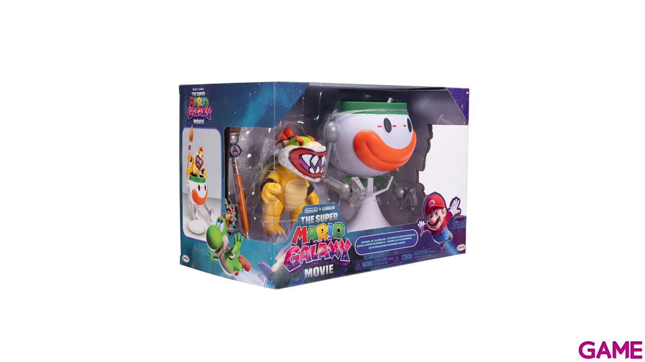 Pack Vehículo Super Mario Galaxy - Clown Car con Funciones y Figura Bowser Premium de 13 cm-5