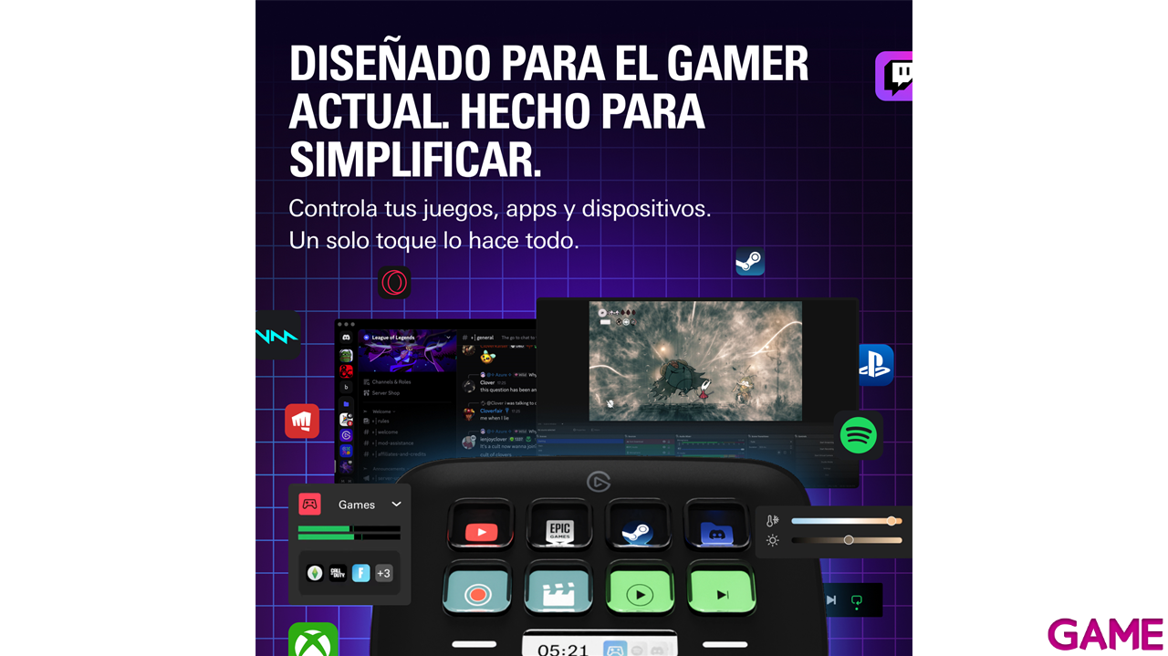 Elgato Stream Deck Neo Negro 8 botones - Controlador Streaming-8